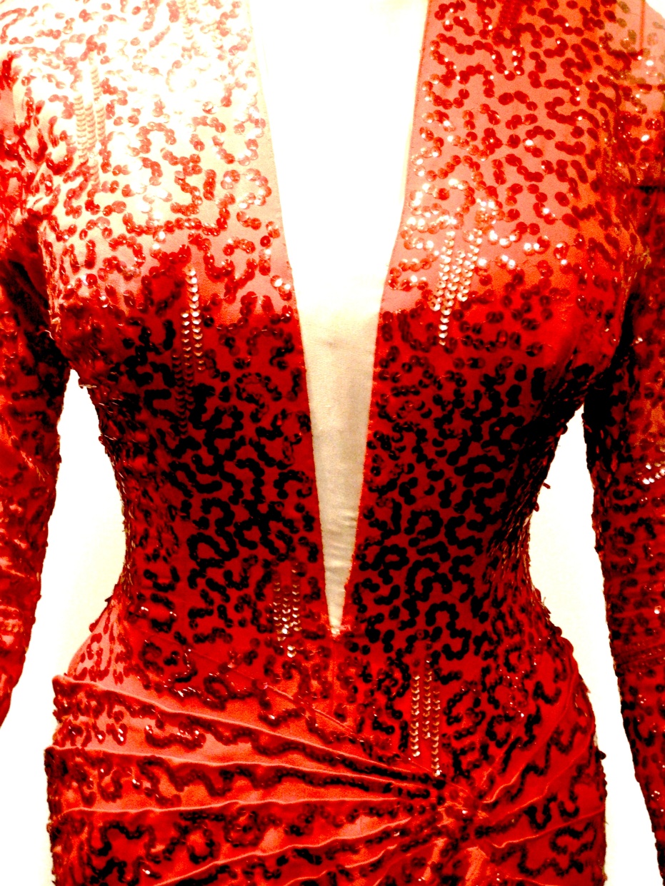 Marilyn Monroe Gentlemen Prefer Blondes Red Dress Detail